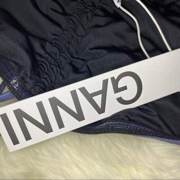 GANNI Ruched Floral Print Bikini Top Size 8 NWT - Picture 8 of 10